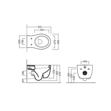 Унитаз Hatria LeFiabe Y1AC подвесной