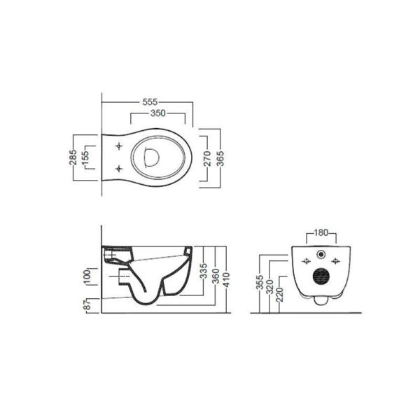 Унитаз Hatria LeFiabe Y1AC подвесной