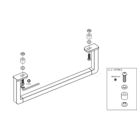 Laufen Palomba Полотенцедержатель 76см (для раковины 814804), цвет: хром