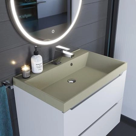 Раковина кварцевая Uperwood Classic Quartz 70 см, бежевая матовая, десерт