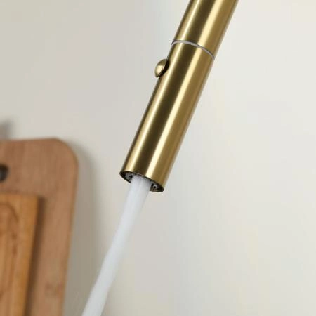 Смеситель GAPPO G4398-43 для кухни с выдвижным изливом и режимом душ, золотой сатин