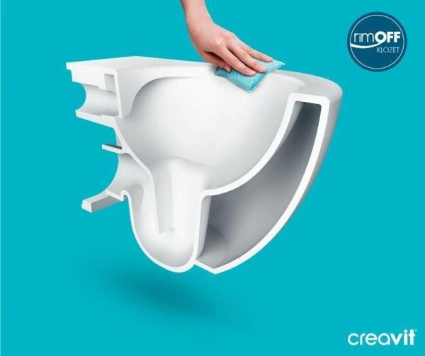 Унитаз CREAVIT FREE FE322-34 безободковый с биде , встроенный смеситель