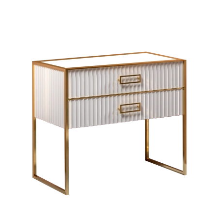 Тумба Boheme MONACO 100см h74см белая глянец + золото под раковину чашу 867-100-WG