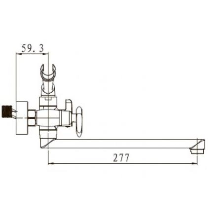 Смеситель для ванны KAISER Trio (57055) с душем хром