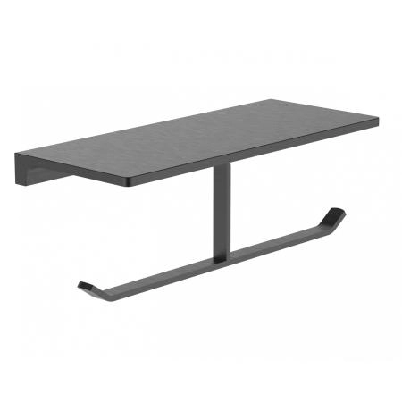 Двойной держатель для туалетной бумаги с полкой WONZON & WOGHAND ECLIPSE, Темный графит (WW-9156-BGM)