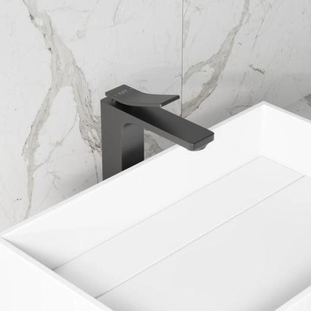 Смеситель NT BAGNO NT1801НВ VOLNO H для раковины черный матовый