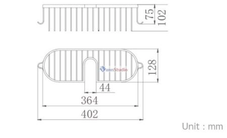 F354 Полка Frap нерж хром