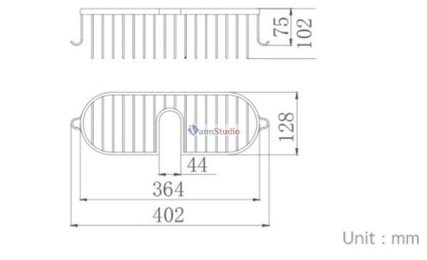F354 Полка Frap нерж хром