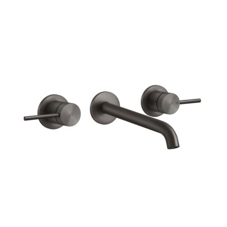 GESSI 316 Встраиваемый смеситель с изливом 200-180мм (внешние части), цвет: brushed black metal pvd
