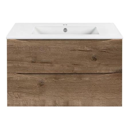 Тумба под раковину Vincea Mia 800 подвесная, 2 выкатных ящика soft close, V.Oak