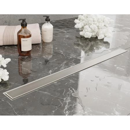 Plumberia Selection Трап душевой PS MODULAR 4x80 2устор. накладка из нерж.стали, комбинир.затвор с горизонт. Выпуском Ду 50мм,40л/мин, цвет: нержавеющая сталь