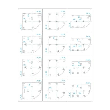Душевой поддон асимметричный RGW GWS-41L 800x1000 03150480-01L литьевой мрамор