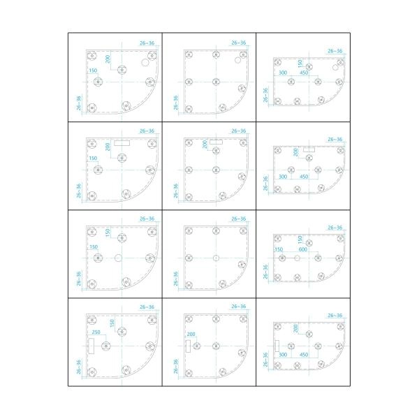 Душевой поддон асимметричный RGW GWS-41L 800x1000 03150480-01L литьевой мрамор