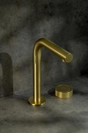 Смеситель автоматический для раковины на 2 отв. Boheme TECH Matt Gold 158-MG