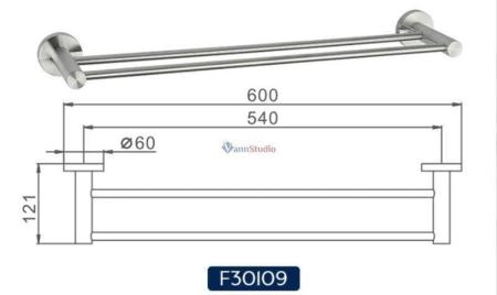 F30109 Полотенцедержатель Frap двойной