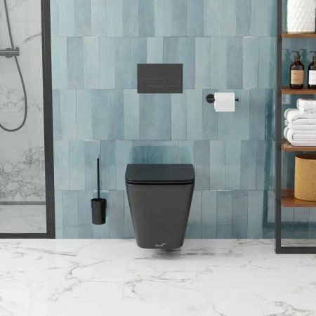 Унитаз Cerutti SPA MAIELLA Aria MB подвесной безободковый черный матовый CT9163 (500х350х320)