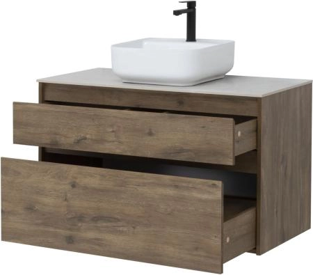 Тумба под раковину Aquanet Nova Lite 100 дуб рустикальный (2 ящика)