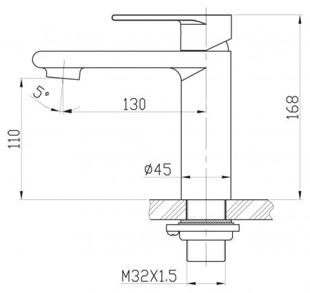 Смеситель для раковины BELBAGNO NOVA NOV-LVM-IN сатин