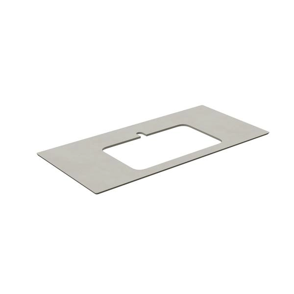 Столешница Kerama Marazzi PLAZA ПЛАЗА KM6012G0501RP100Ir2 Столешница для полувстраиваемых раковин Про Чементо 100, серый светлый натуральный