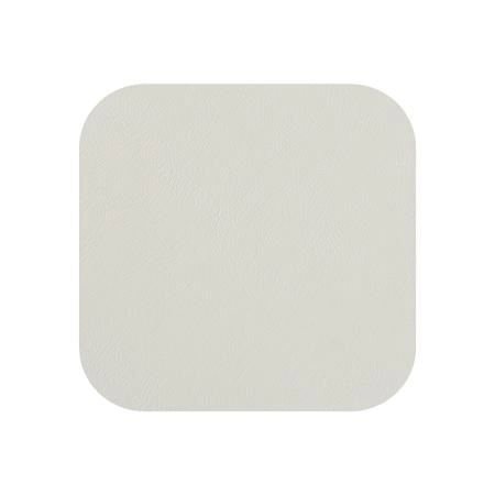 ADJ Костер 12x12см., квадратный, натуральная кожа, цвет: белый/панна котта
