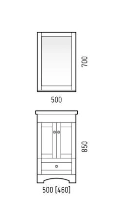 Зеркало с полкой Corozo Техас 50