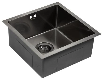 Кухонная мойка Paulmark GERBERG PM214444-GM вороненая сталь 440х440мм нерж. Сталь