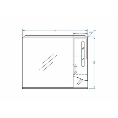 Зеркало-шкаф Stella Polar Сильва 100/С