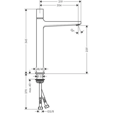Смеситель Hansgrohe Metropol 32572000 для раковины хром