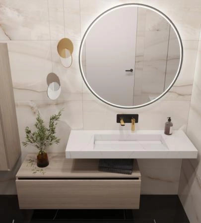 Столешница моноблок Boheme FLAT CALACATTA (1210*452*80) 859-120-CLCT