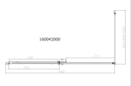 Душевой уголок Vincea Dice VSR-4D1016CL, 1600*1000, хром, стекло прозрачное