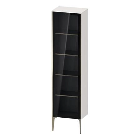 Duravit XViu Шкаф подвесной со стеклянной дверью 50x36x177см, 4 стеклянные полки (петли справа), цвет: белый глянцевый/champagne matt