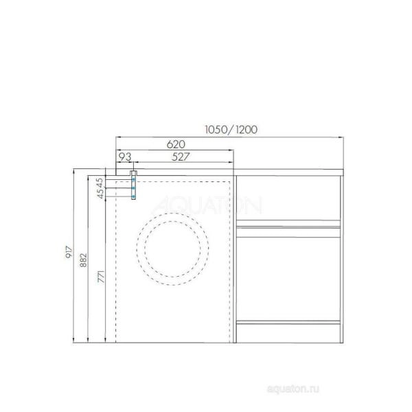 Раковина Aquaton Лондри 1200 1A72243KLH010 белая