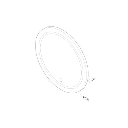 Зеркало AM.PM X-Joy 80 см Led-подсветка, ИК- сенсором, круглое, M85AMOX0801WG серебристый