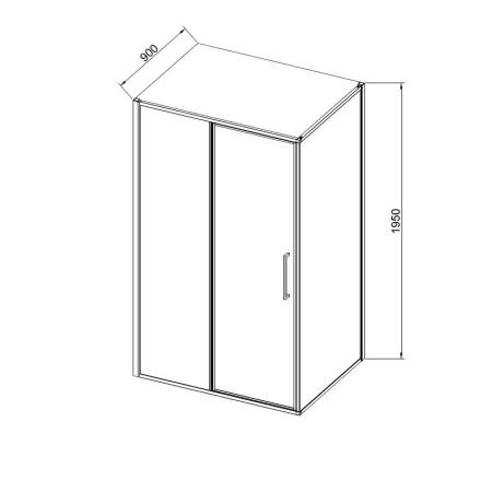 Душевой уголок Vincea Slim 8mm VSR-4SLP9012CL, 1200*900, хром, стекло прозрачное