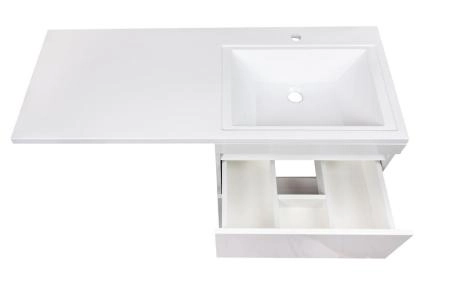 Тумба напольная Style Line Даллас 120, Люкс белая, PLUS, ЭМАЛЬ