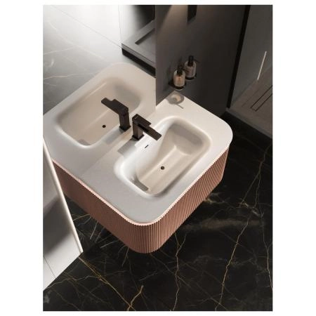 Раковина KNOTLOR ОБЛАКО FWB210800WY, встраиваемая матовый белый, 80 см