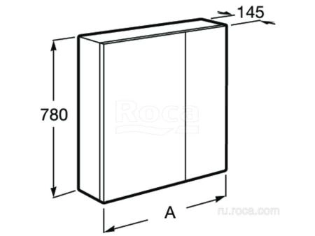 Зеркальный шкаф Roca Ronda 60 белый глянец/антрацит ZRU9302968