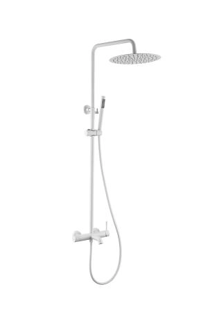 Стойка для душа Boheme со смесителем UNO Matt White 468-MW