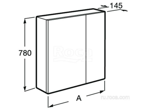 Зеркальный шкаф Roca Ronda 60 белый глянец/антрацит ZRU9302968
