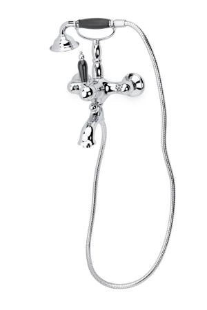 Смеситель для ван Boheme (душ.комплект)TRADIZIONALE CHROMO с черной керамикой 263-BLC