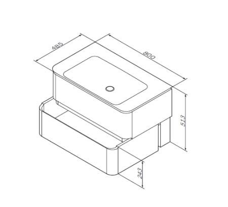 Раковина Am.Pm Sensation M30WPC0801WG 80 см