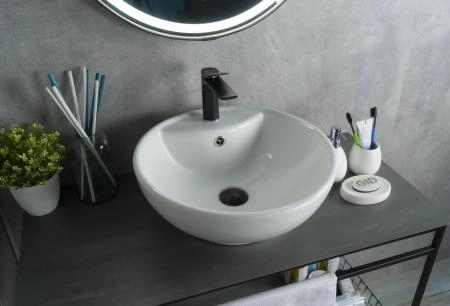 Раковина Gid N9001 45x45 на столешницу белая