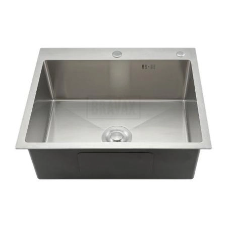 Кухонная мойка Gappo GS6050 600x500x215mm 0.8мм с коландером Сатин