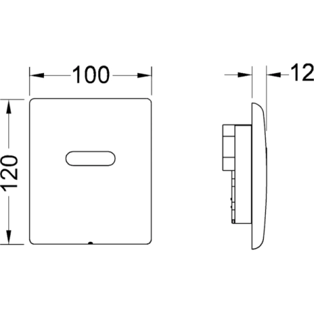TECEplanus Urinal Панель смыва для писсуара, с инфракрасным датчиком, 230/12 V, цвет: нержавейка/сатин