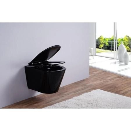 Унитаз Esbano CLAVEL (Black) подвесной безободковый микролифт