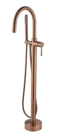 Смеситель напольный Boheme UNO WHITE Copper Brushed 469-CB