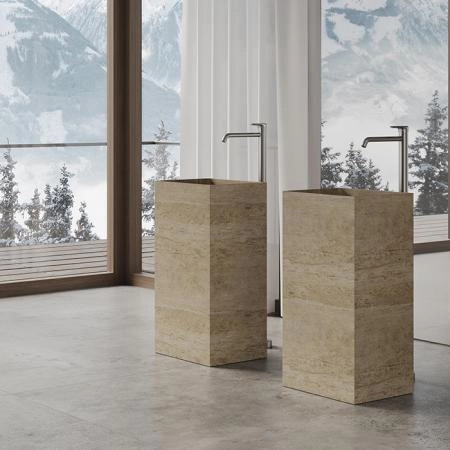 Dea Design Marble Napoli Раковина 45х35х85см., напольная, без отв., мрамор, цвет: Travertine