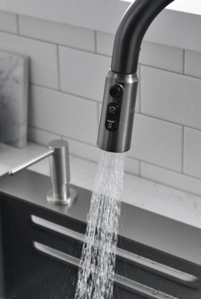 Мойка кухонная Esbano CASCADE-5 750х450х220 оружейная сталь PVD покрытие