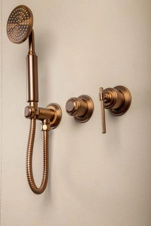 Смеситель встроенный + верхний+ ручной душ Boheme ETERNA BRUSHED BRONZE 174-BRB