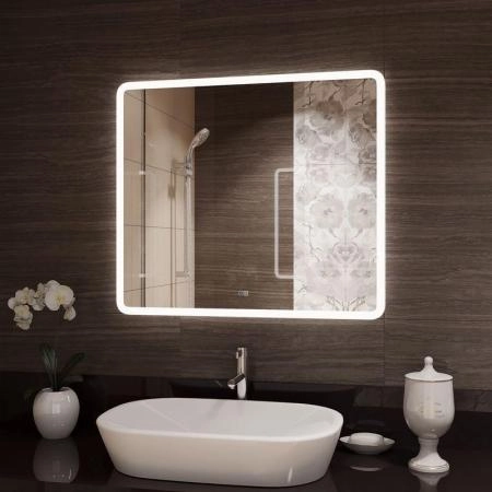 Зеркало Континент Demure medium 800x700 ЗЛП288 с подсветкой